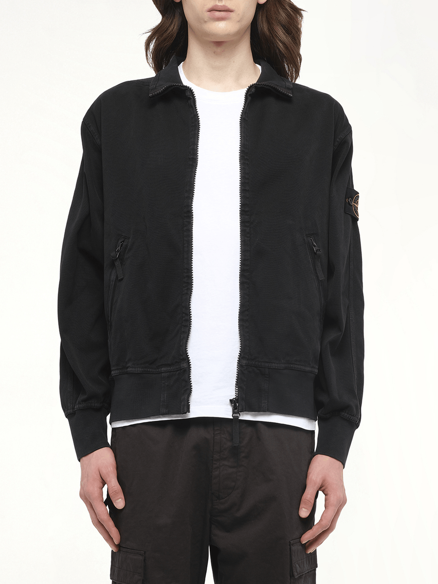 610005 Giubbotto Zip Up Cardigan in Black