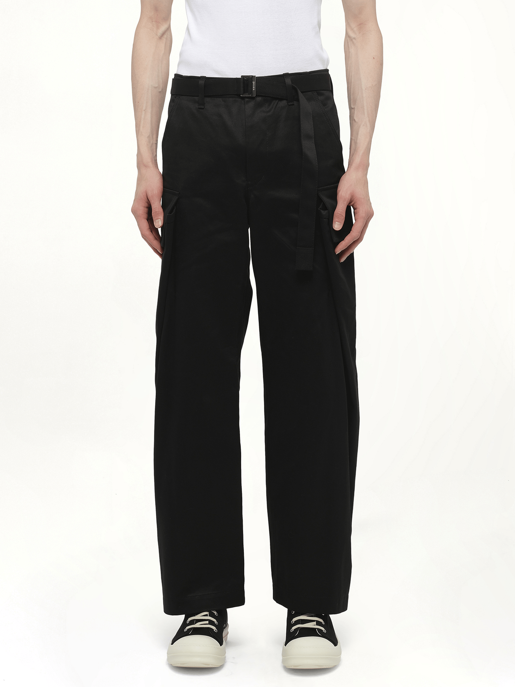 Cotton Chino Pants in Black