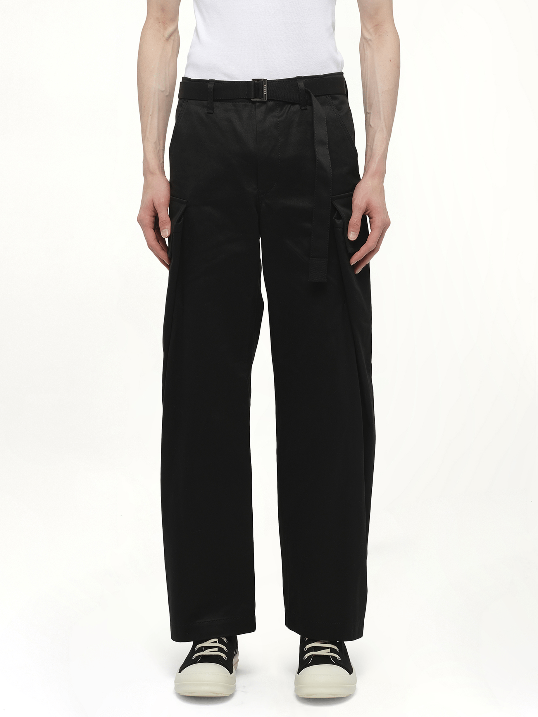 Cotton Chino Pants in Black