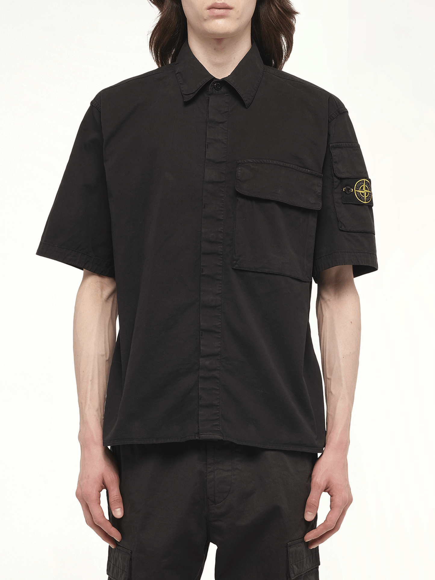 110000 Supima Shirt M/Corta in Black