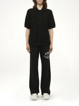 Amiri Crochet Mesh Shirt in Black