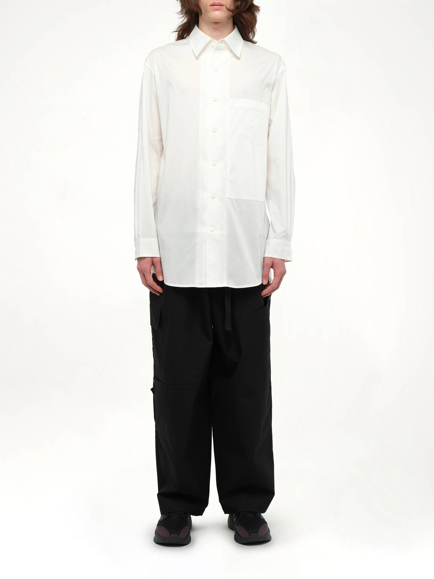 Sporty Cotton Shirt in White