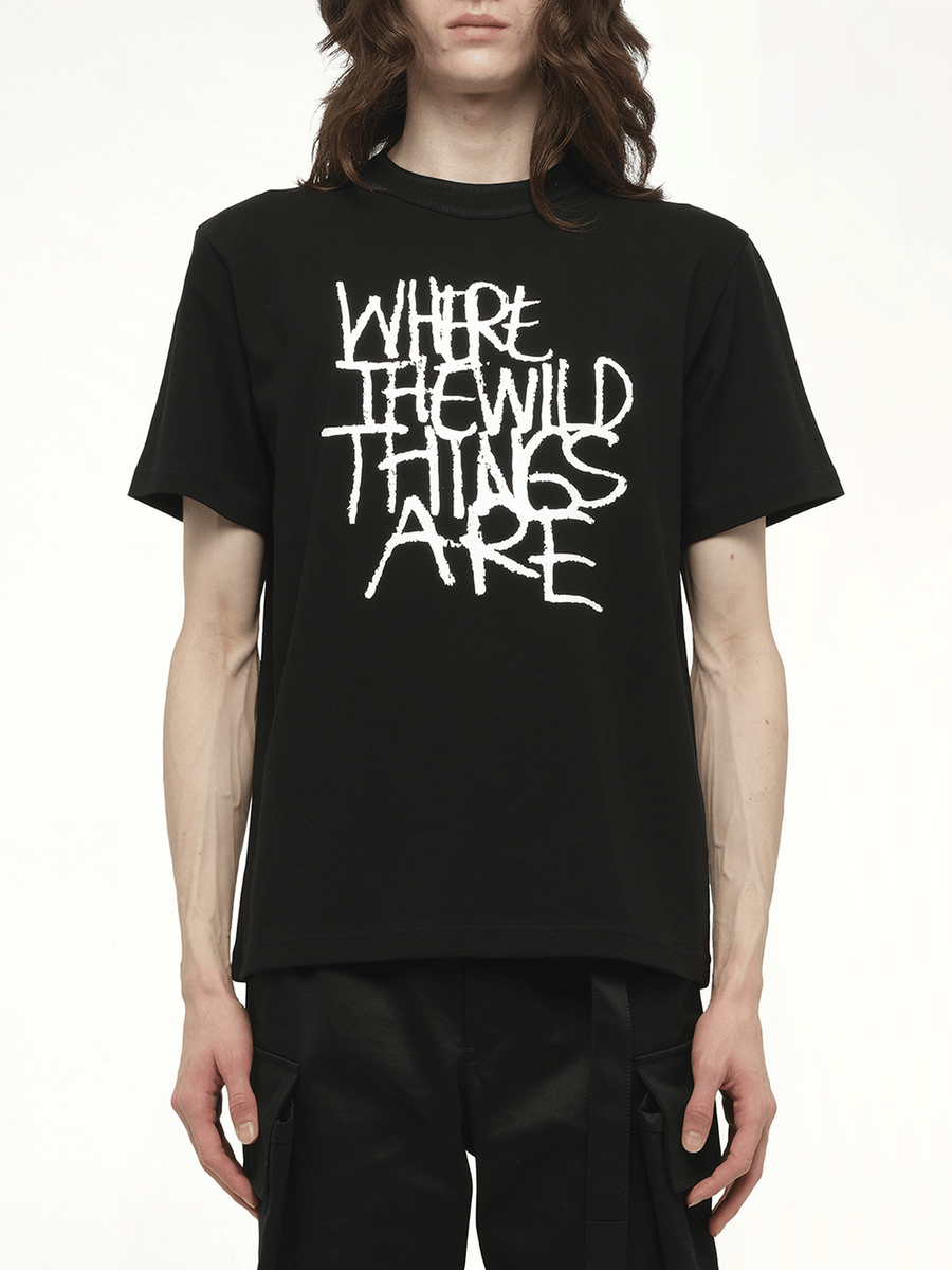 WHERE THE WILD THINGS ARE Logo T-Shirt in Black