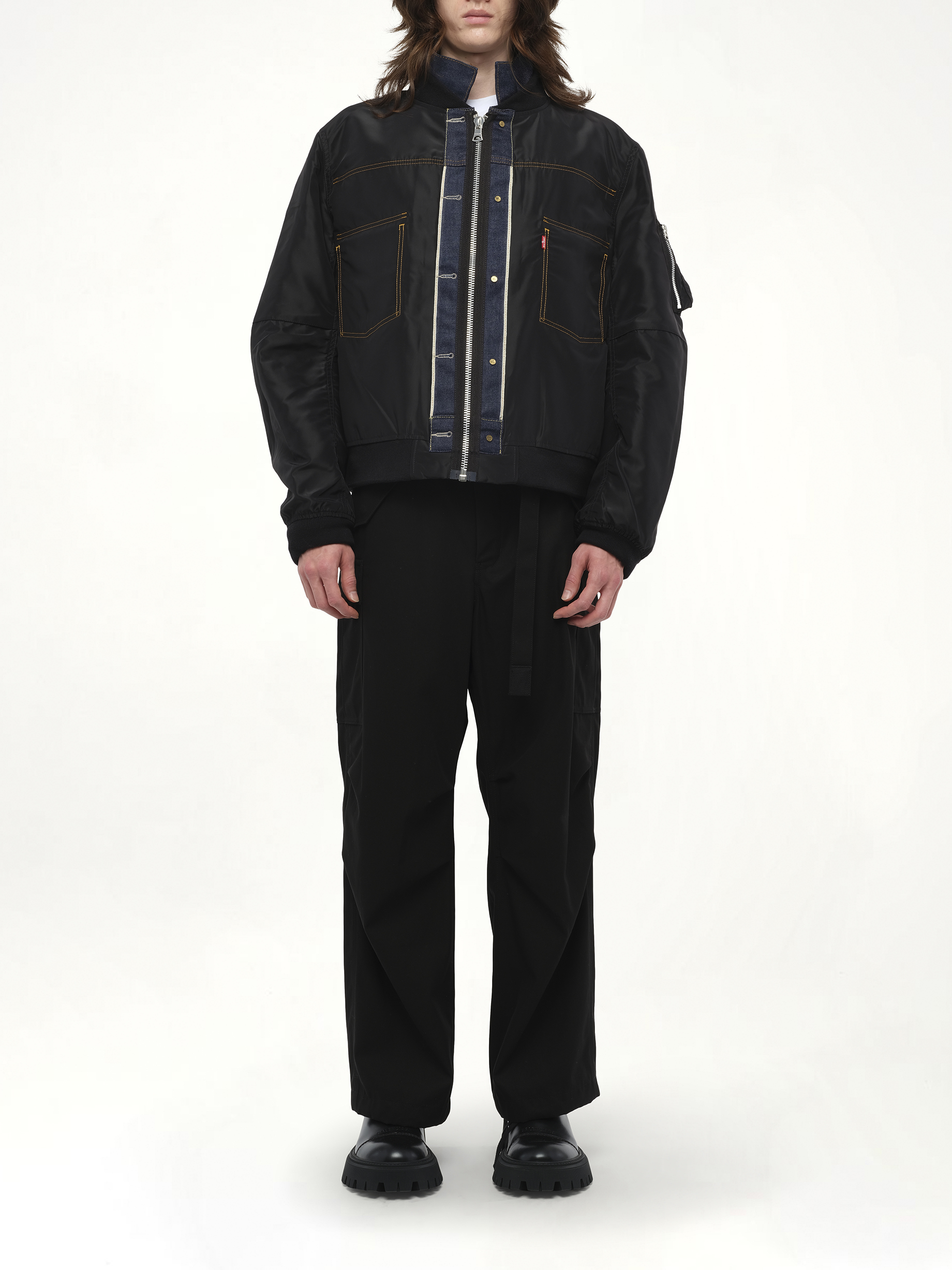 Levi's Denim x Nylon Twill Reversible Blouson in Indigo/Black