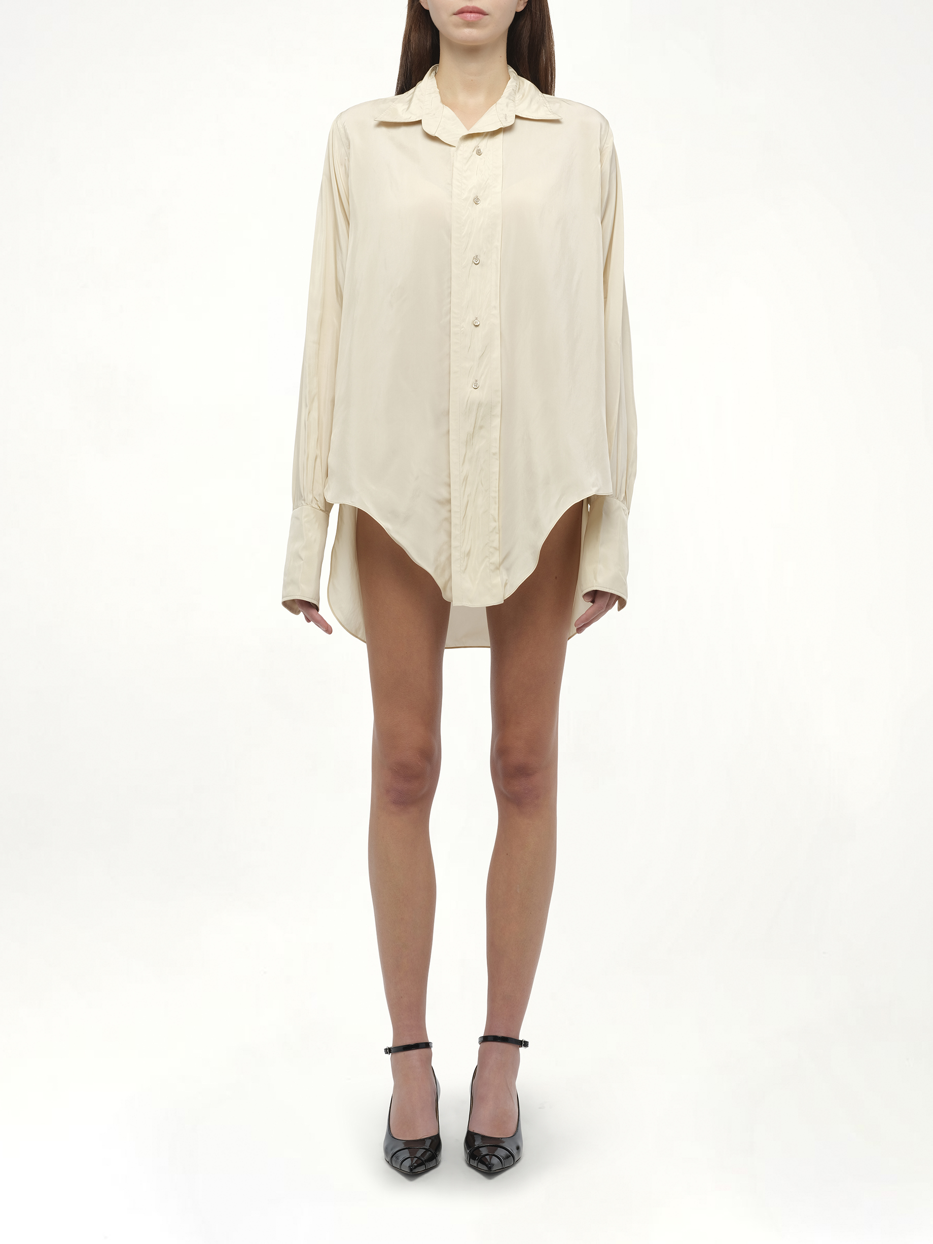 Long-sleeved Shirt in Almond