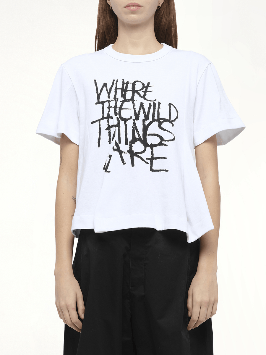 WHERE THE WILD THINGS ARE Cotton Jersey T-Shirt in White