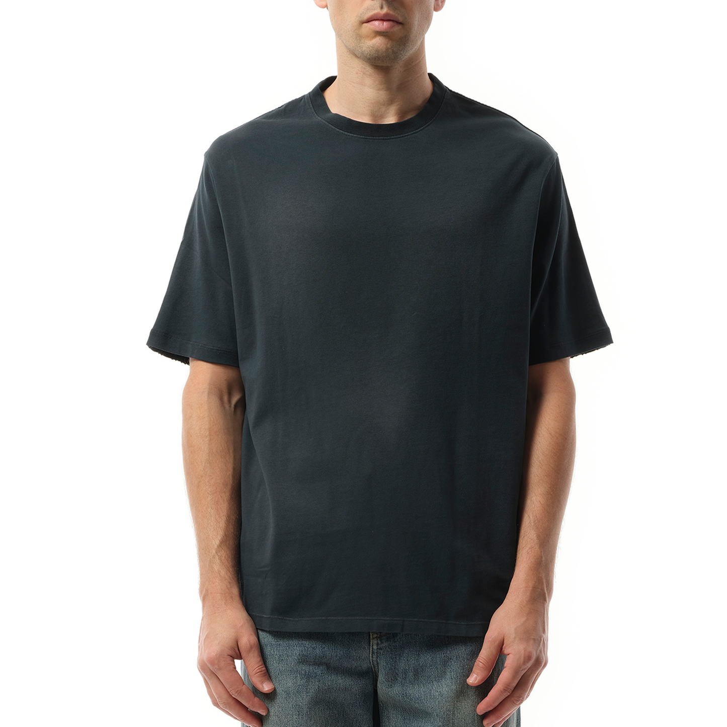 Faded Loose Fit T-Shirt in Black