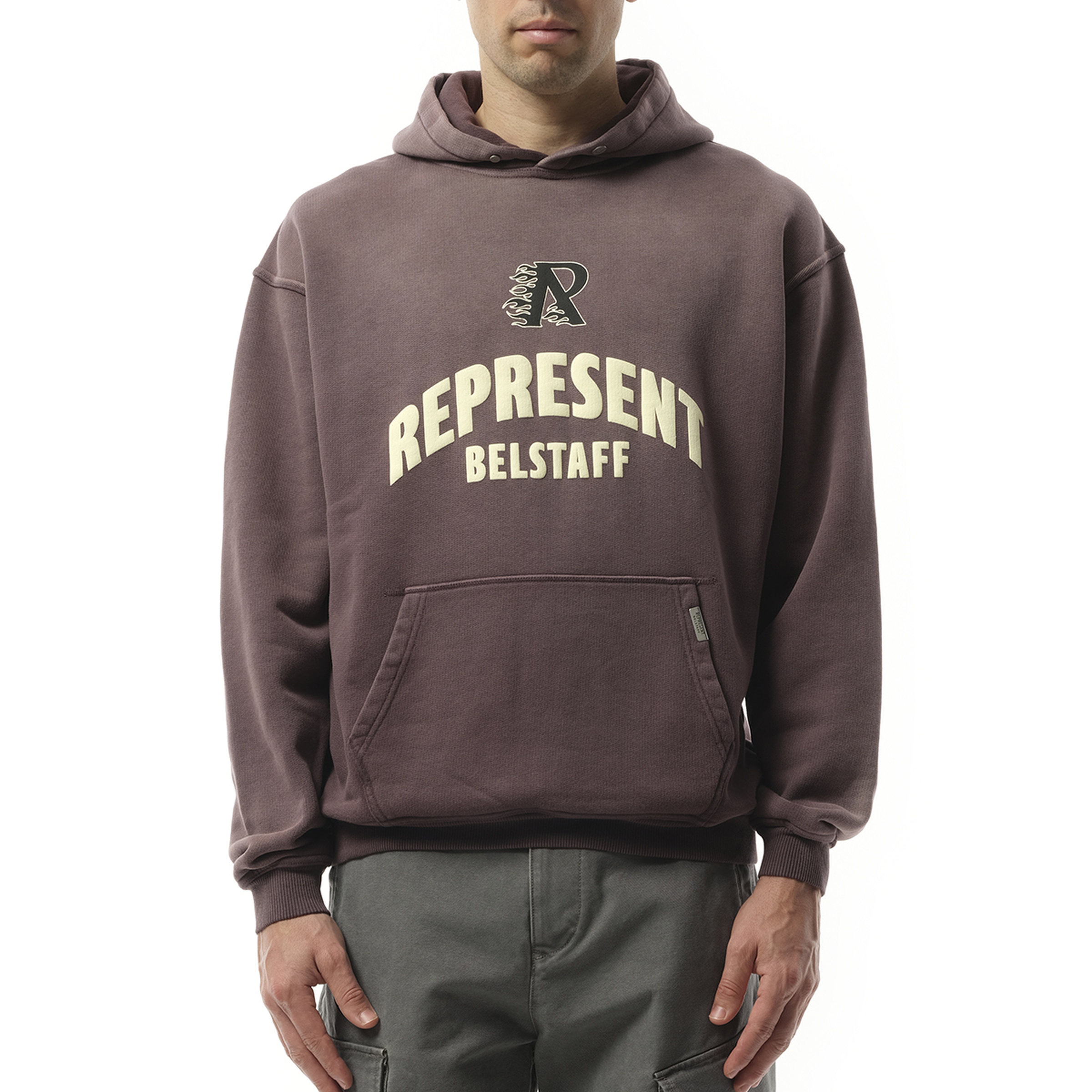 Represent X Belstaff Flame Phoenix Hoodie in Plum