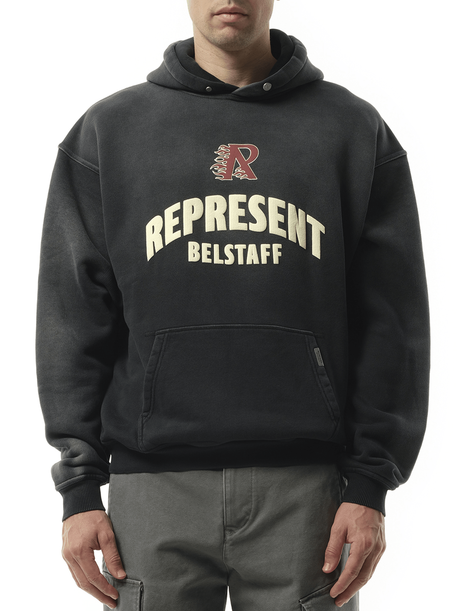 Represent Represent X Belstaff Flame Pheonix Hoodie in Shadow