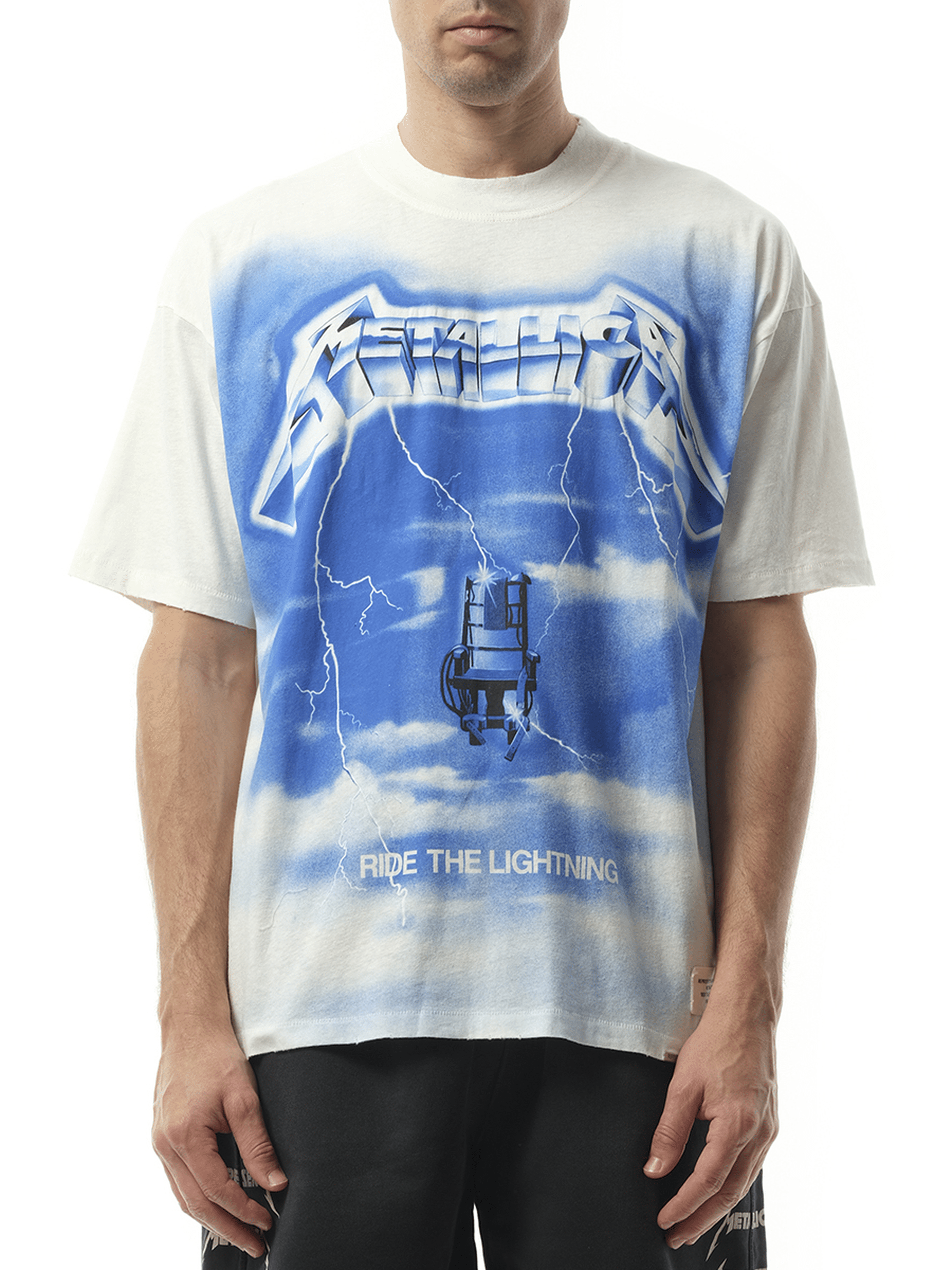 Represent Metallica Ride The Lightning T-Shirt in Flat White