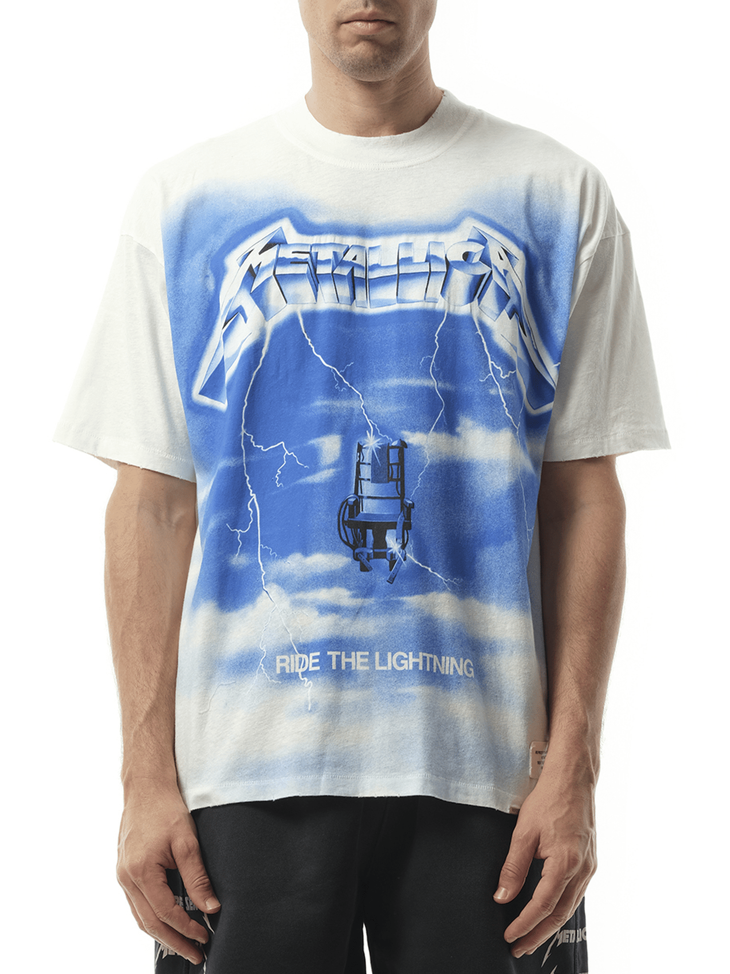 Represent Metallica Ride The Lightning T-Shirt in Flat White