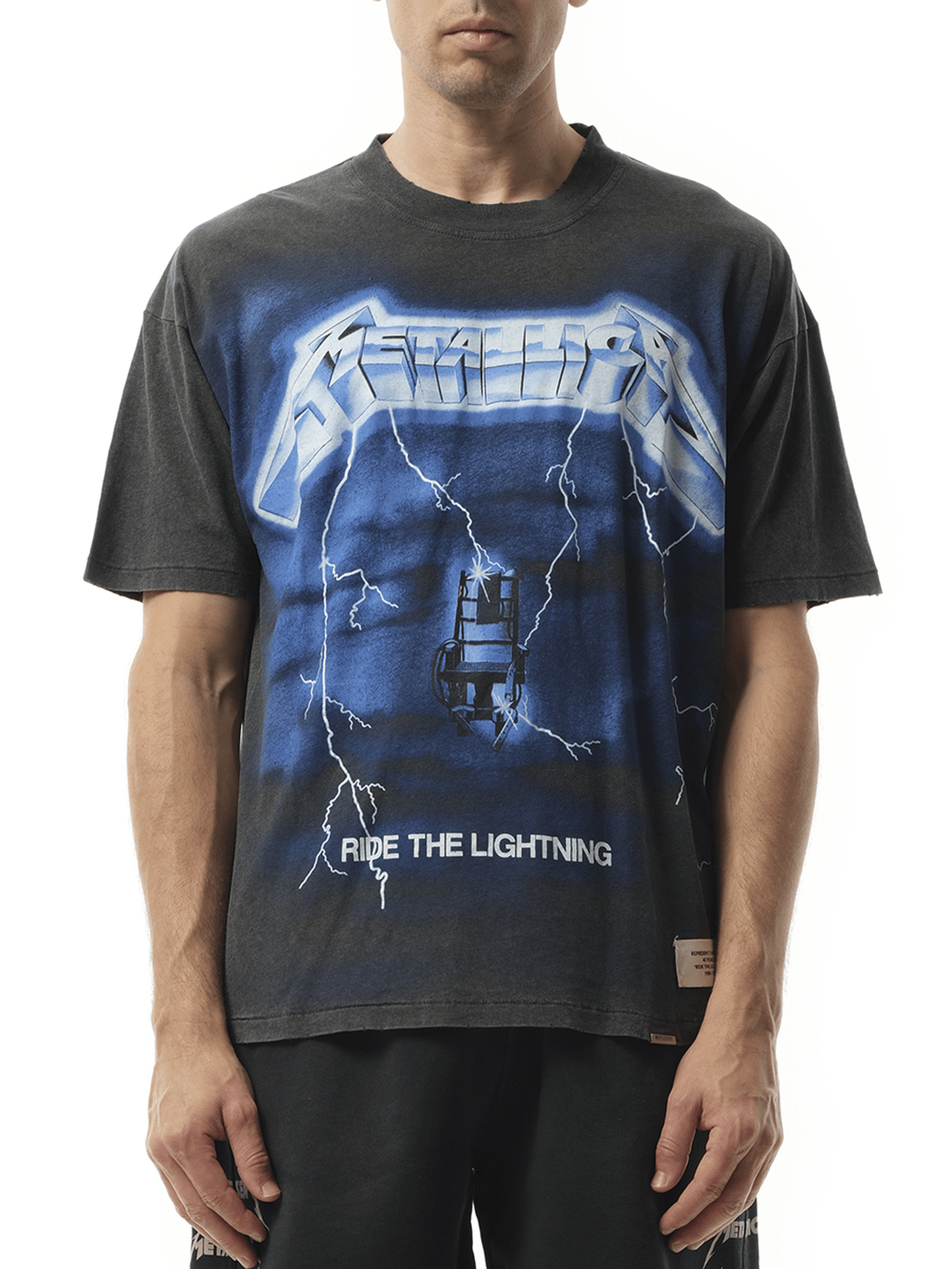 Represent Metallica Ride The Lightning T-Shirt in Vintage Grey