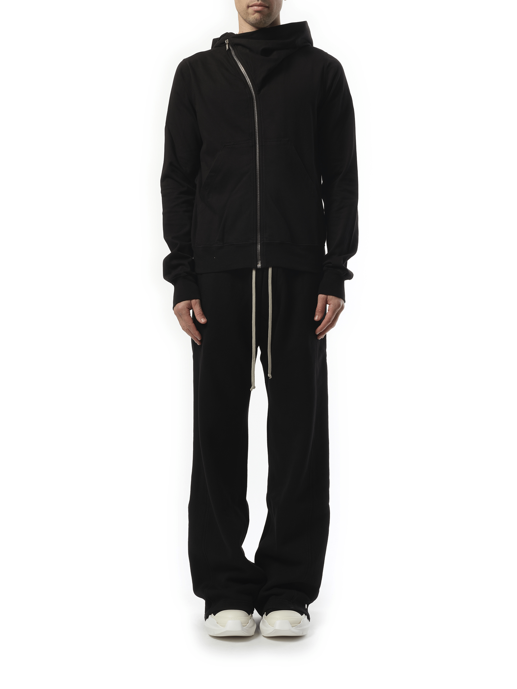 Rick Owens Drkshdw Cotton Jersey Mountain Hoodie in Black