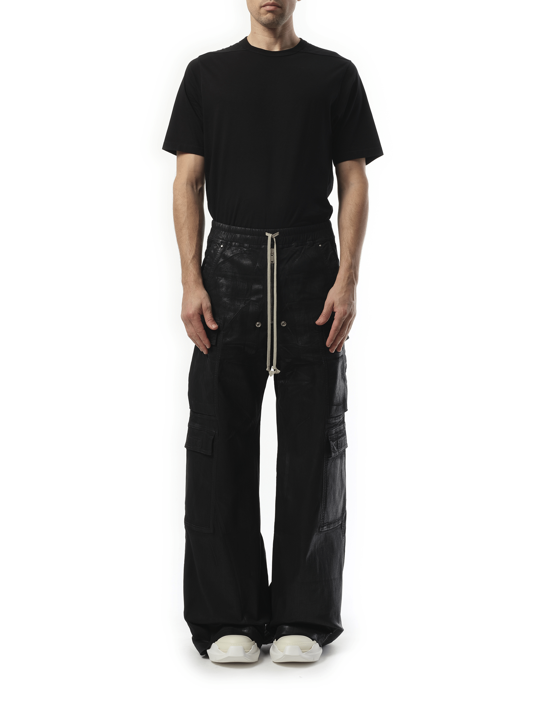 Rick Owens Drkshdw Double Cargo Jumbo Belas in Black