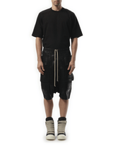 Rick Owens Drkshdw Foil Denim Creatch Cargo Pods in Black