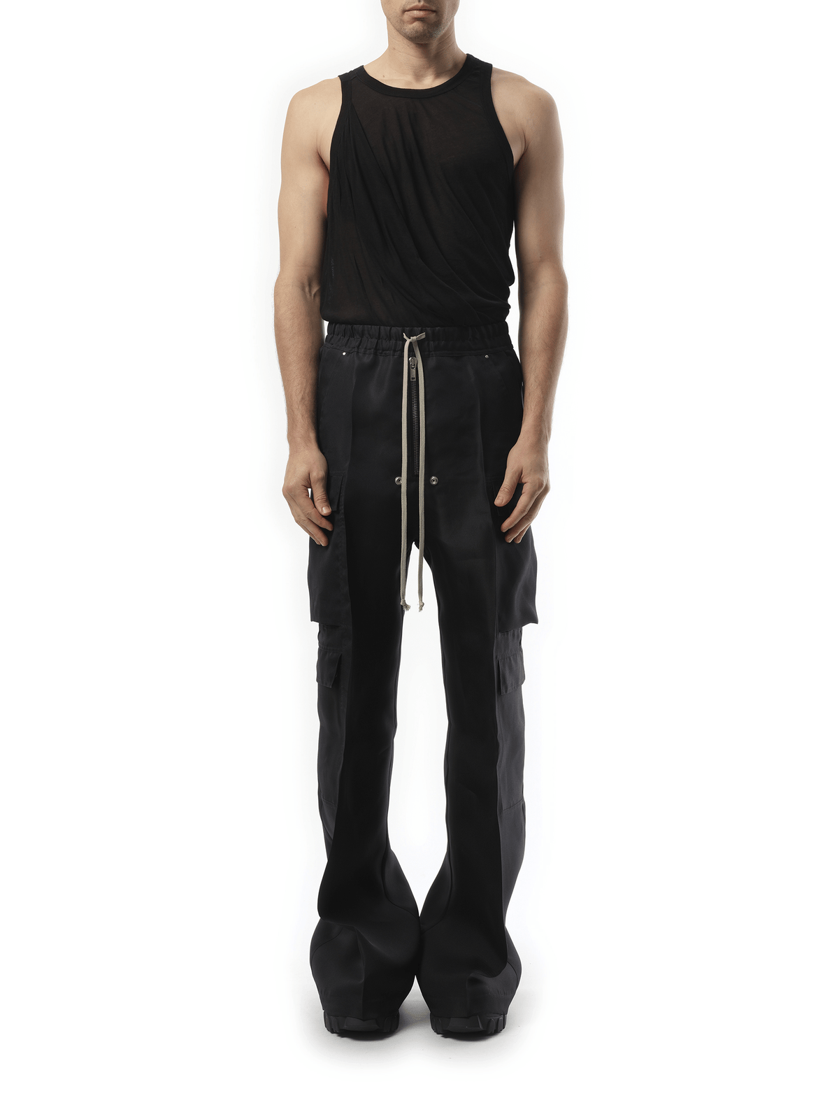 Rick Owens Silk Cargobelas in Black
