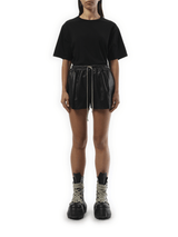 Rick Owens Leather Short Boxers in Black