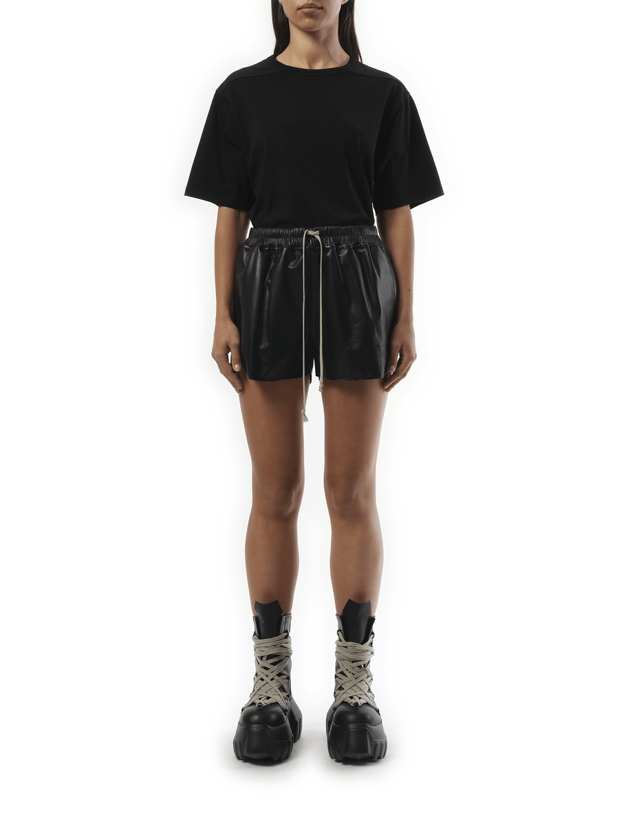 Rick Owens Leather Short Boxers in Black