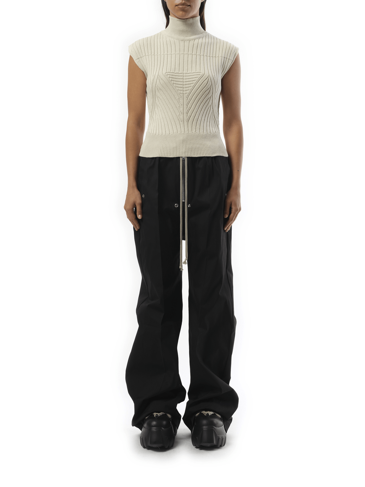 Rick Owens Megarib Sleeveless Turtle in Dinge