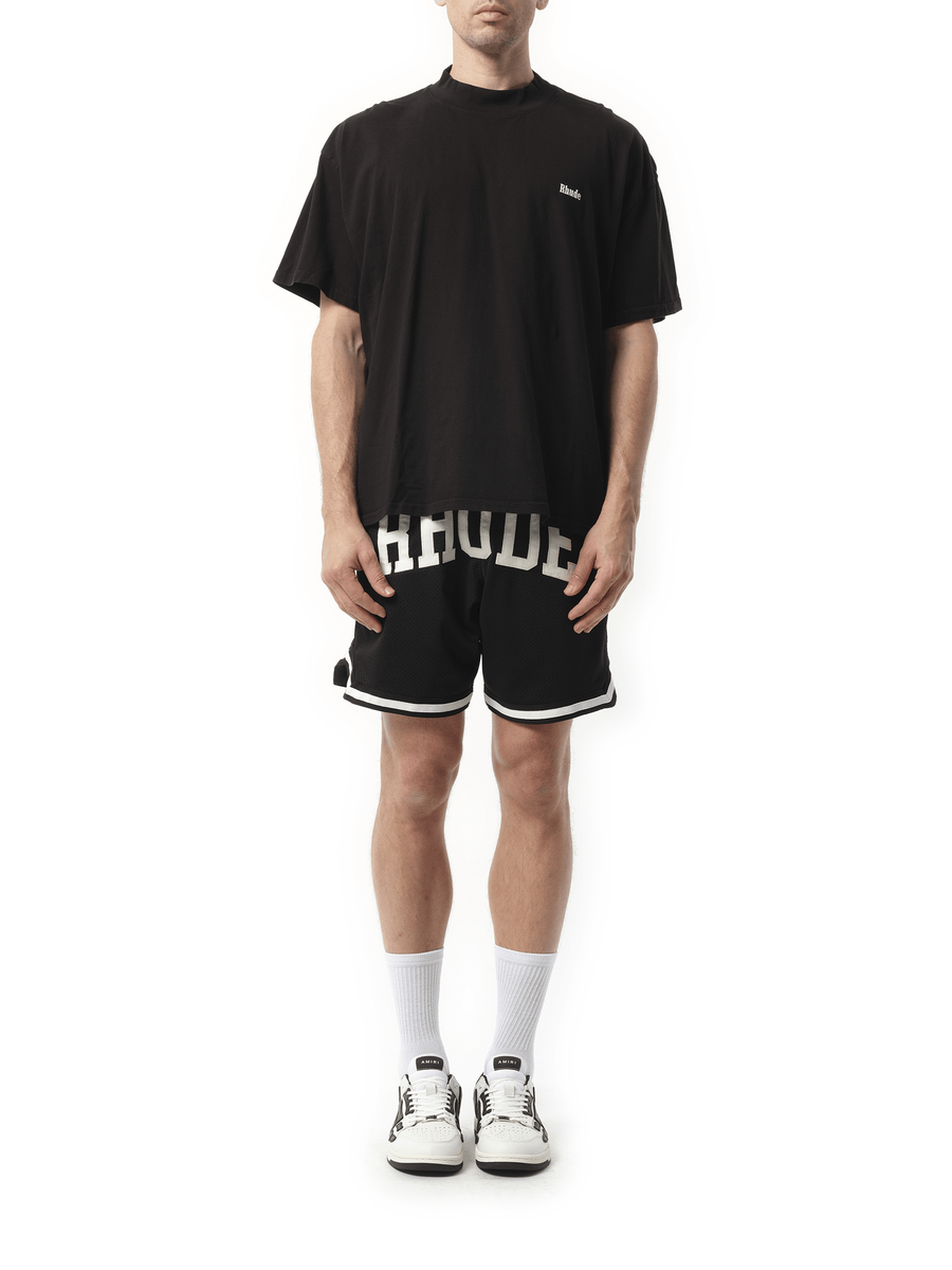 Rhude Classique Mock Neck T-Shirt in Black