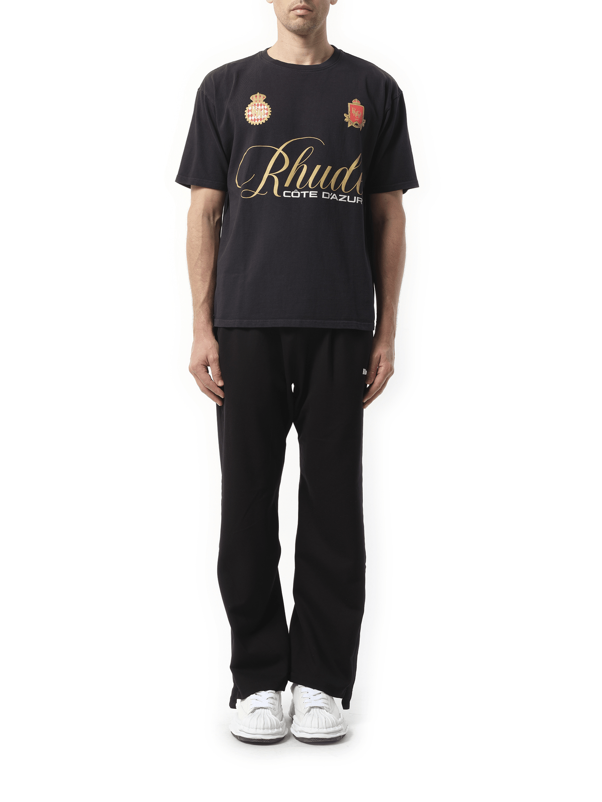 Rhude Rhude Script-Crest T-Shirt in Vintage Black