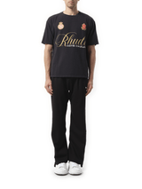 Rhude Rhude Script-Crest T-Shirt in Vintage Black