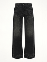 Dirty Wash Straight Jeans in Black