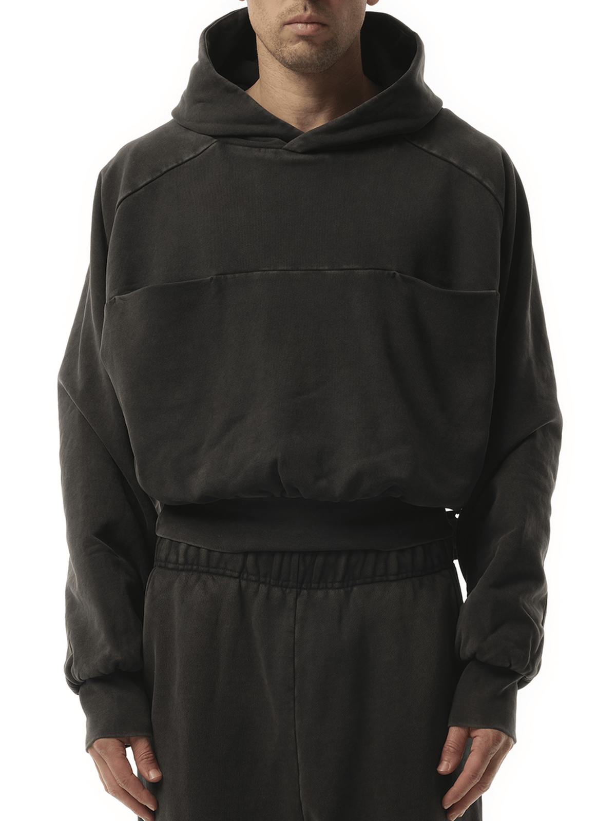 Entire Studios Double Double Hood in Washed Black