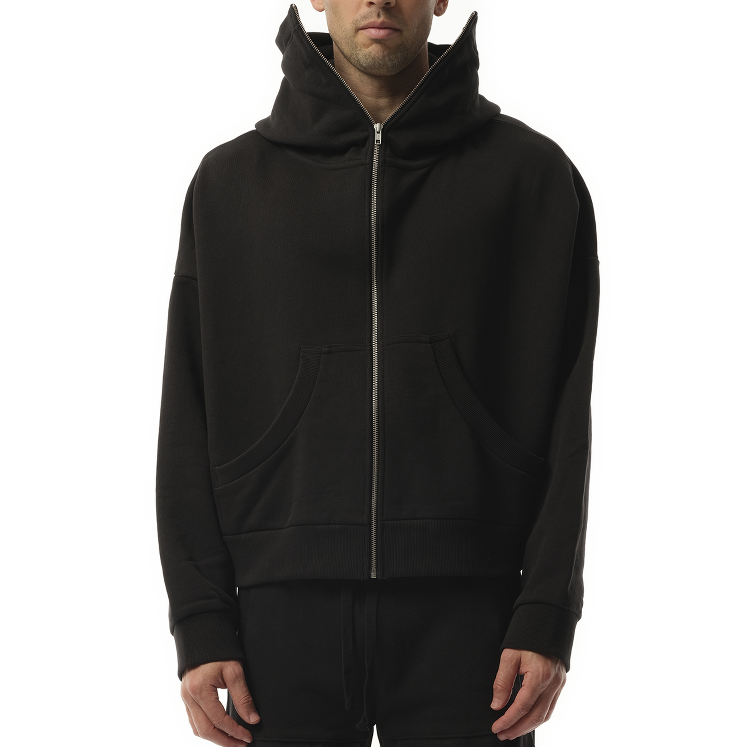 Full Zip Hoodie in Soot
