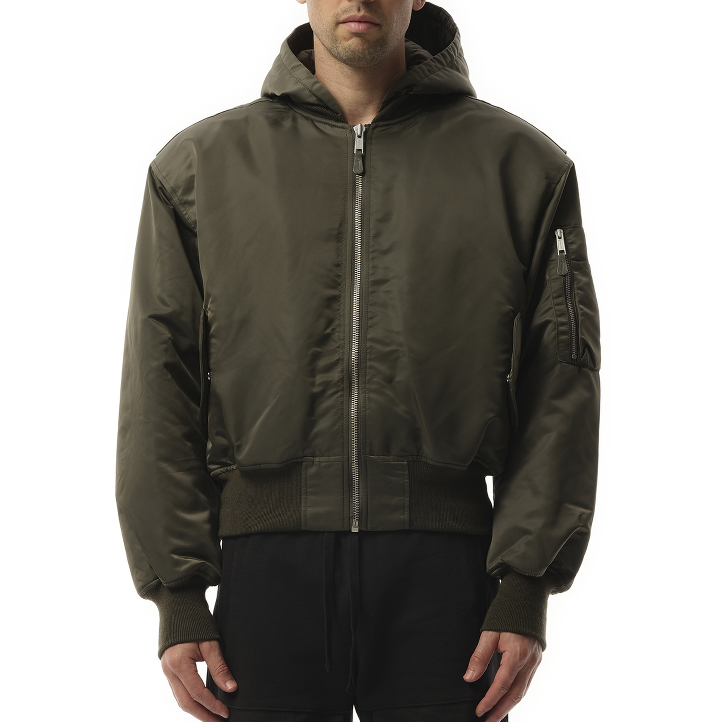 Hooded Broad Bomber in Jade