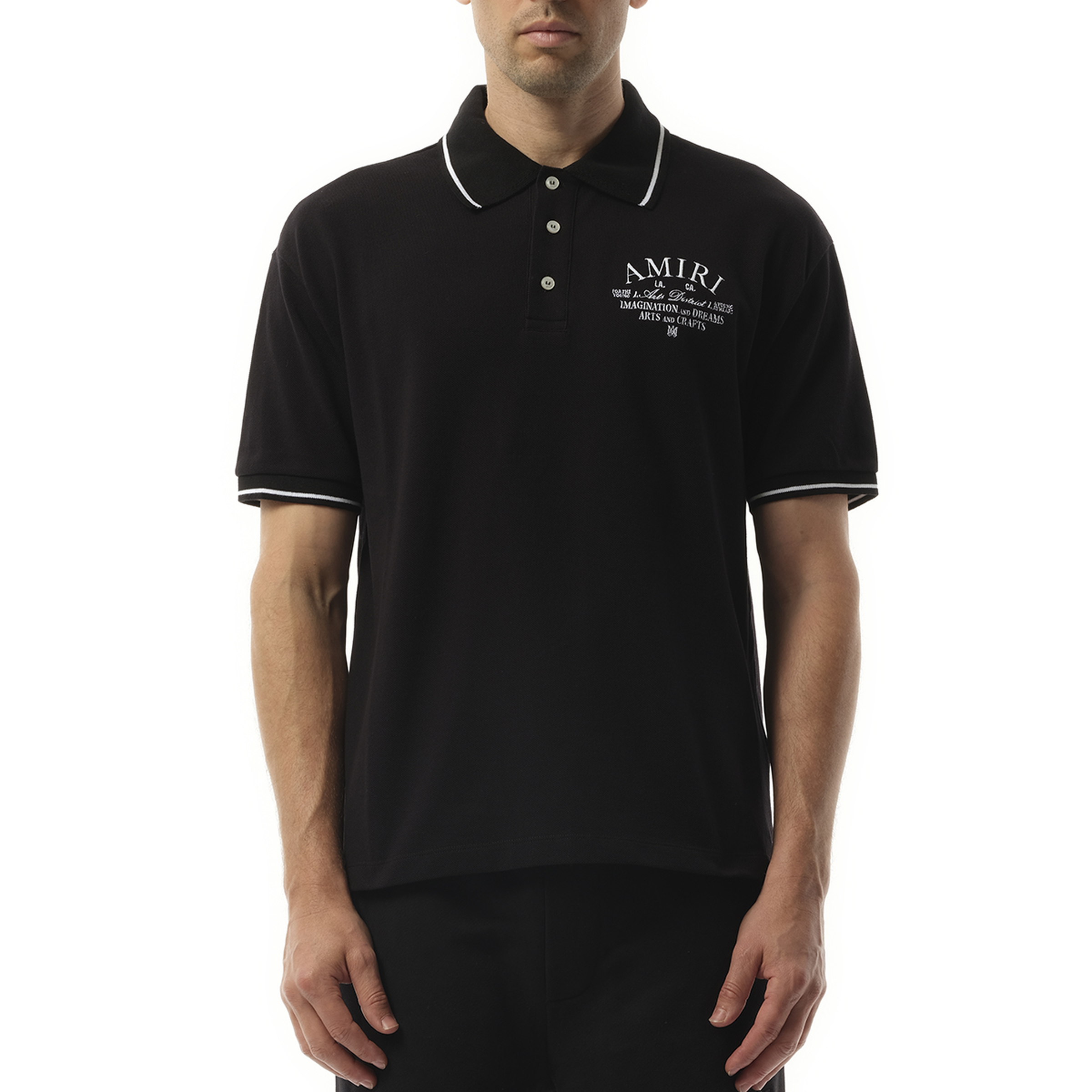 Amiri Arts District  Polo in Black