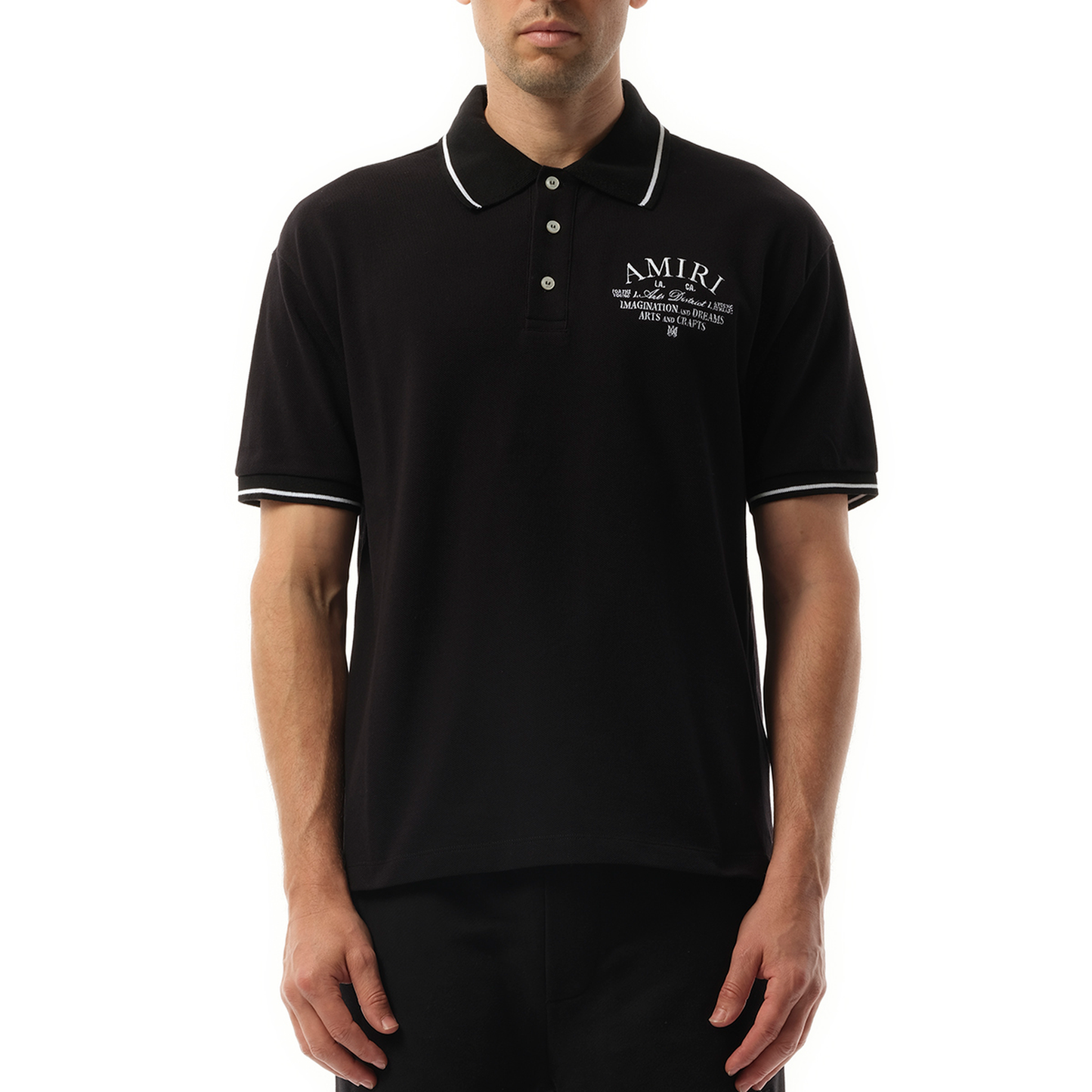 Amiri Arts District  Polo in Black