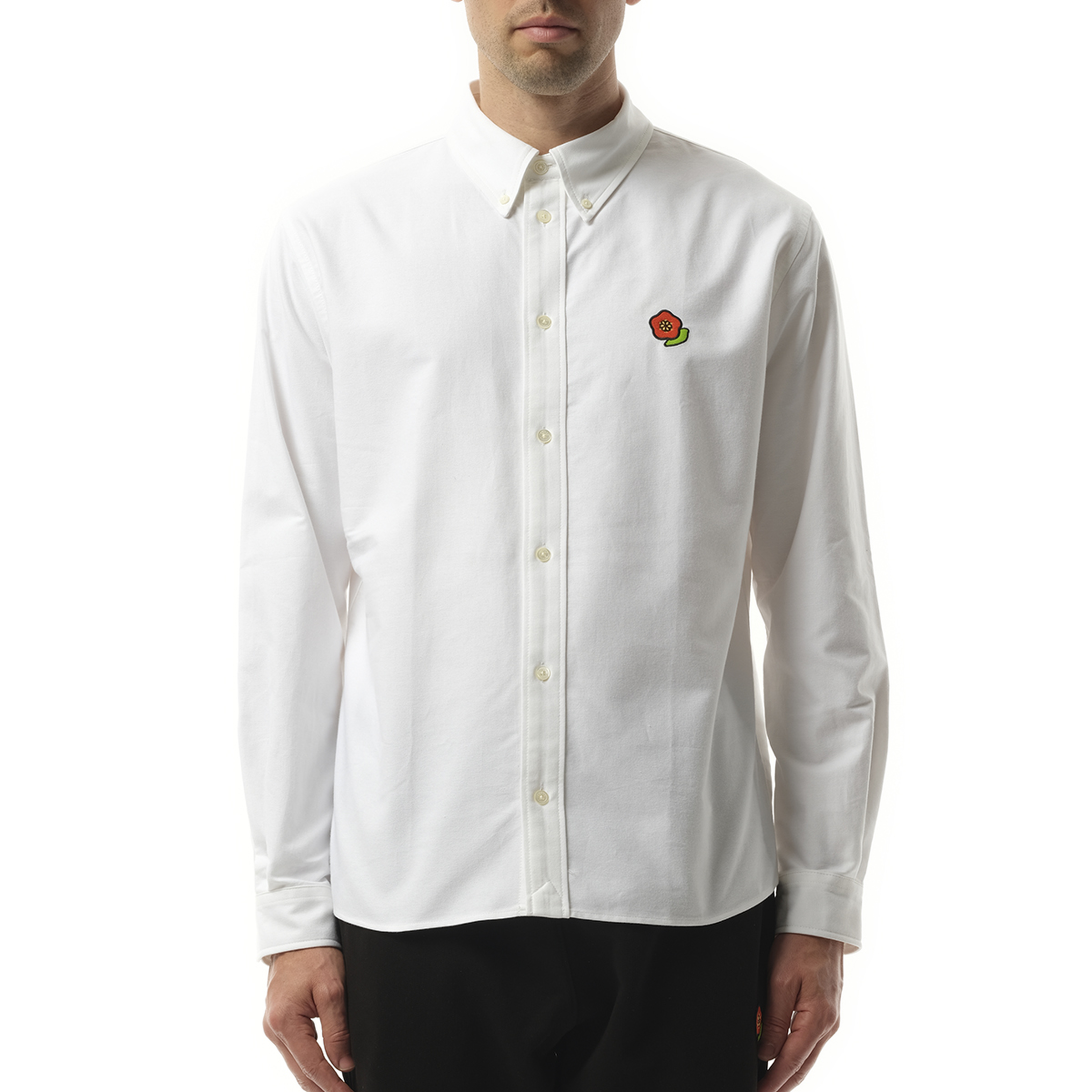 Kenzo Pop Crest Casual Shirt in White