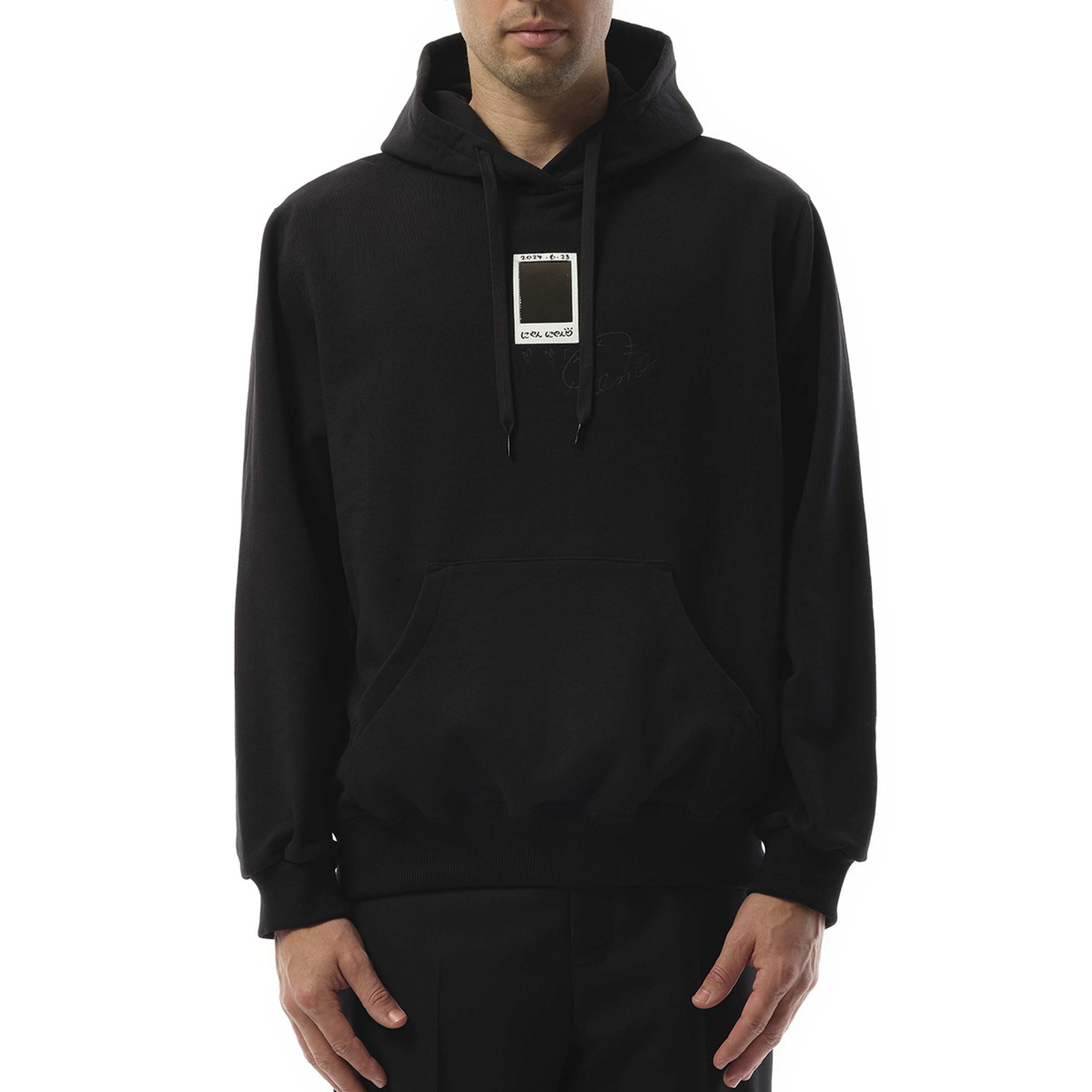 “Cheki” Rainbow-Film Hoodie in Black