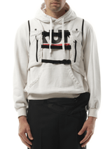 Doublet Trail Vest Hoodie in White