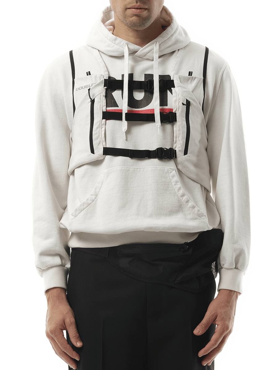 Doublet Trail Vest Hoodie in White