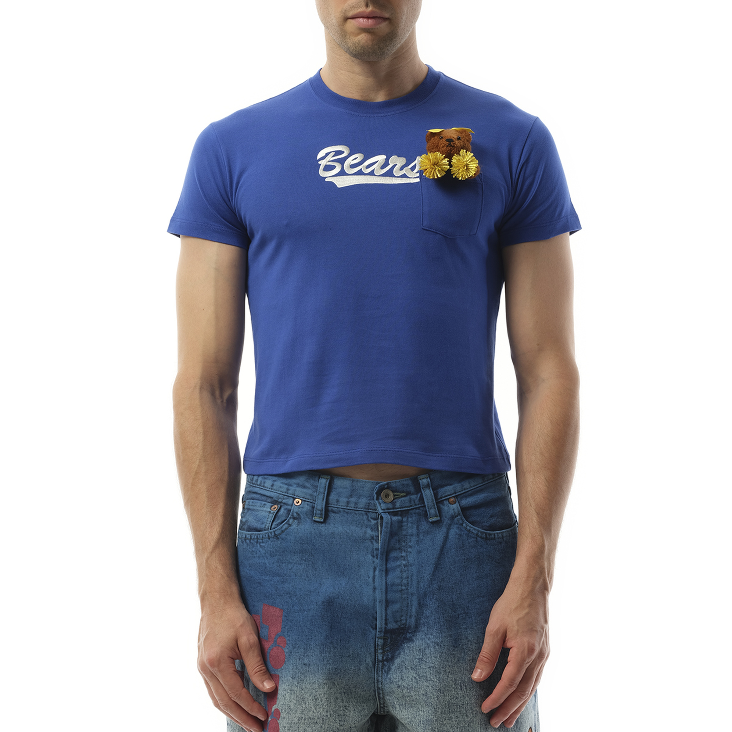 Cheerleading Bear T-Shirt in Blue