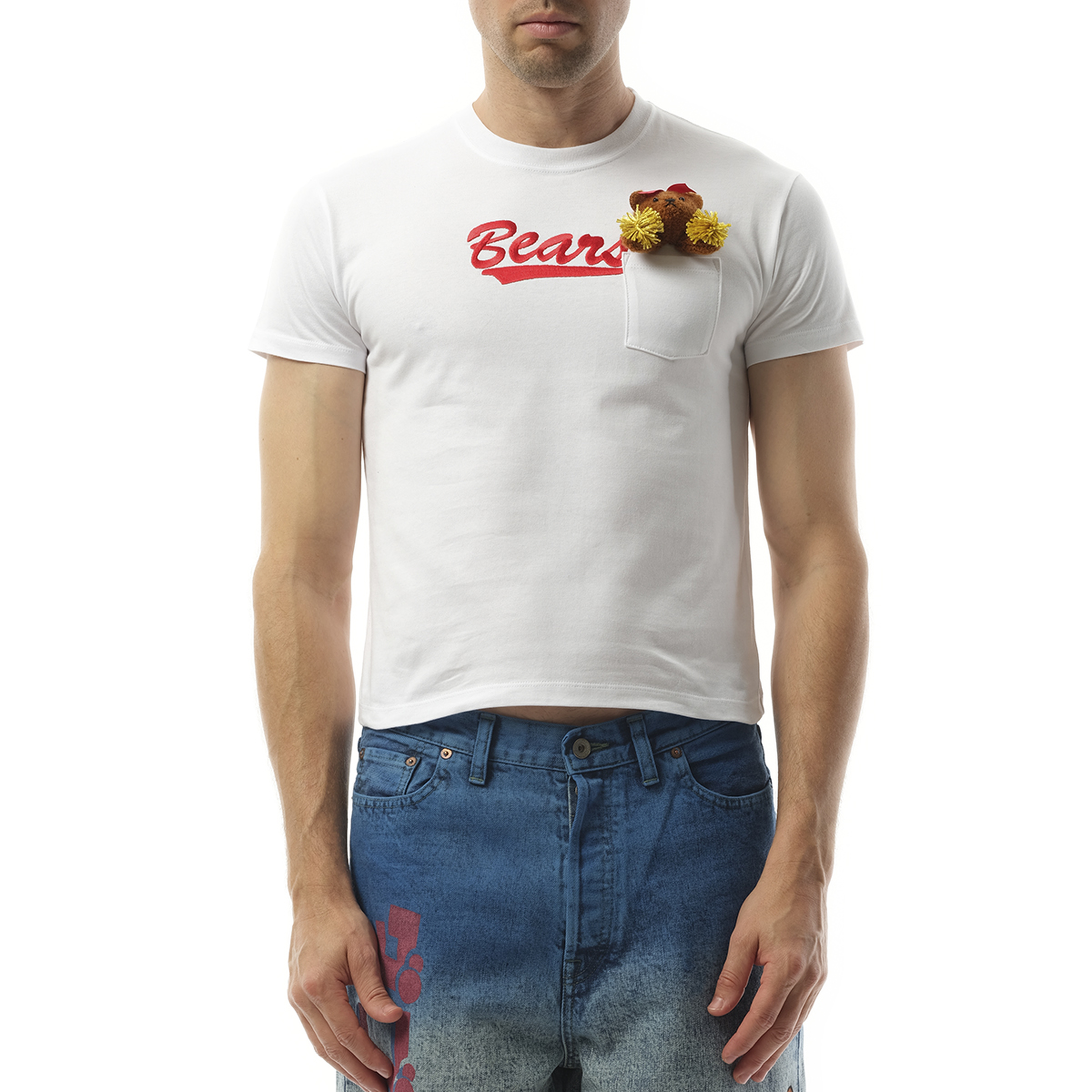 Cheerleading Bear T-Shirt in White