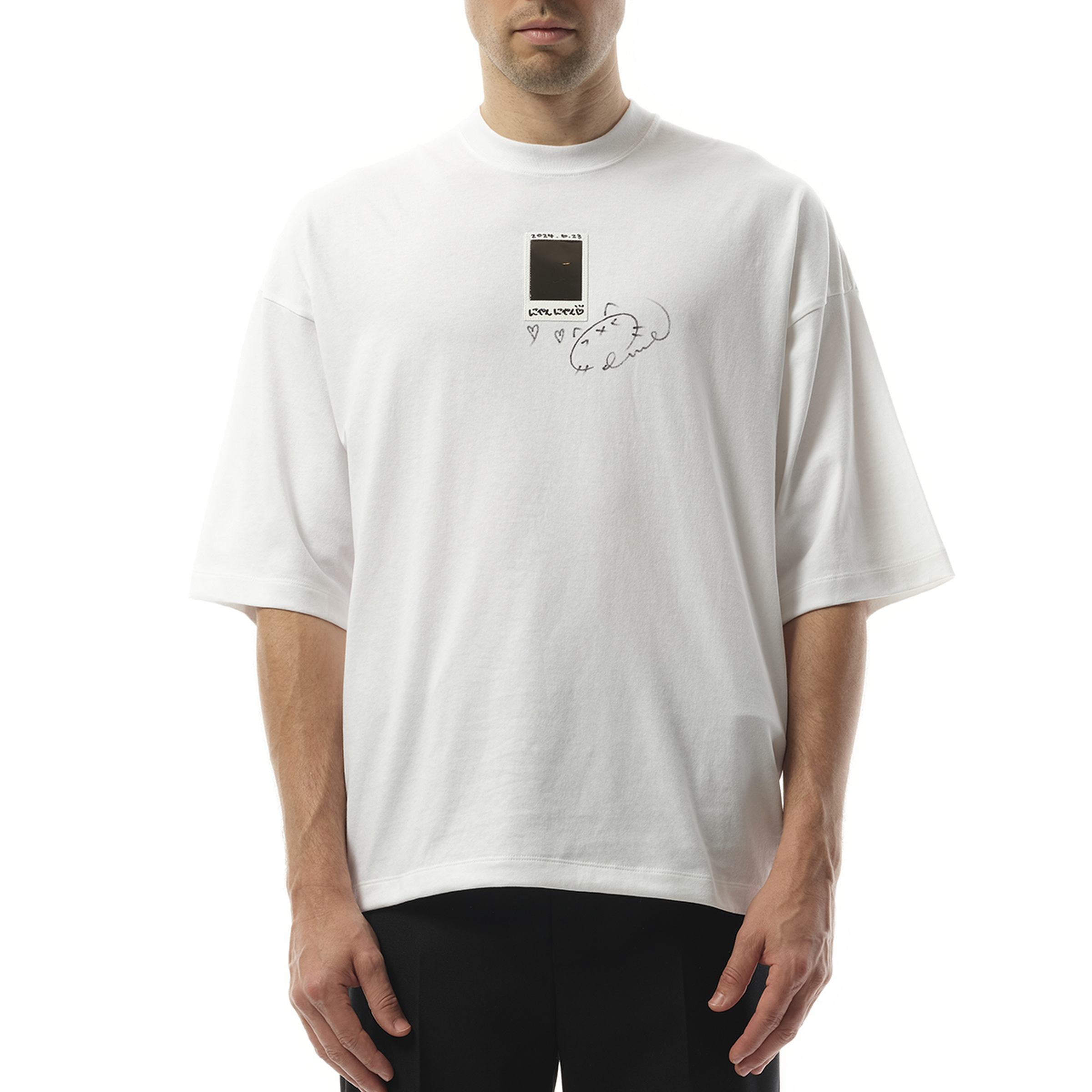 “Cheki” Rainbow-Film T-Shirt in White