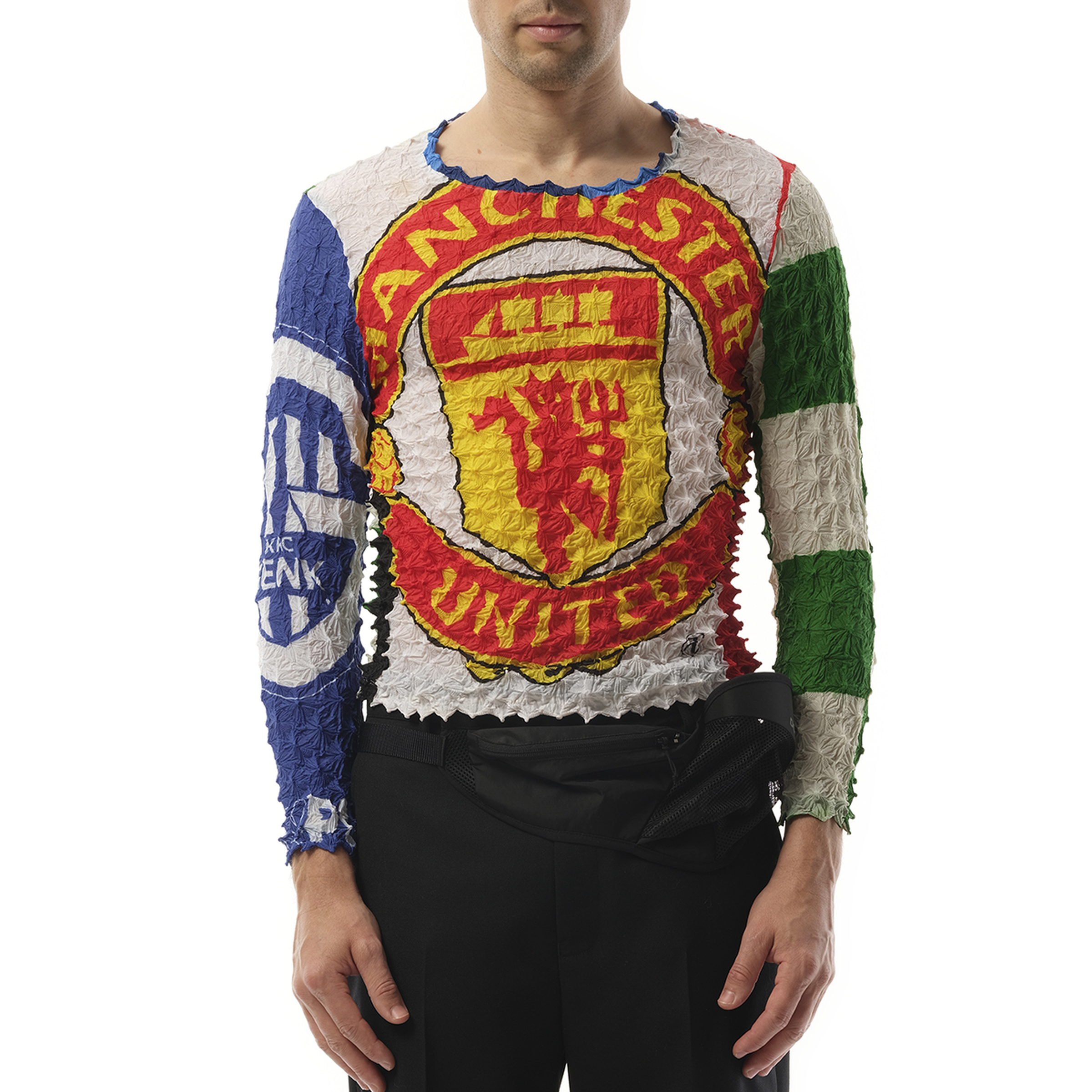 “Shibori” Flag Long Sleeve T-Shirt in Multicolour
