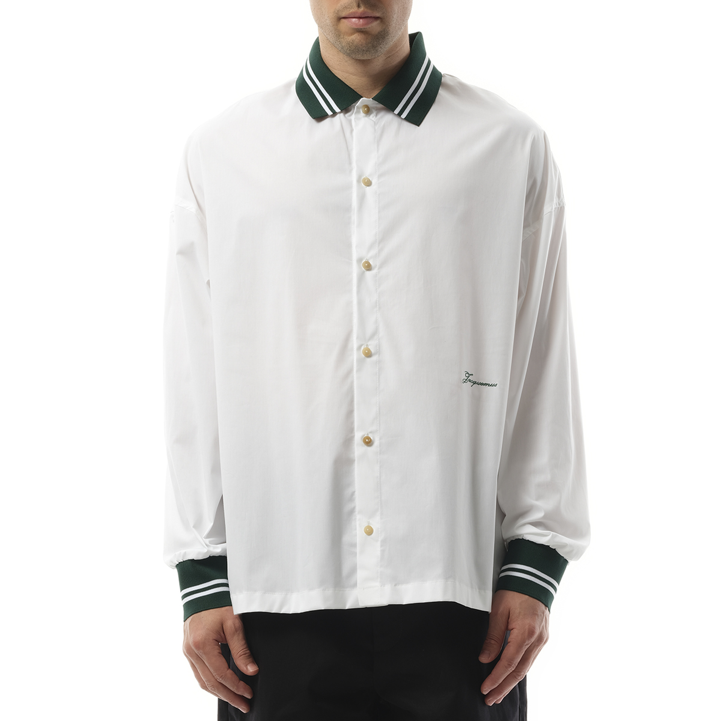 La Chemise Baseball Long Sleeve in White