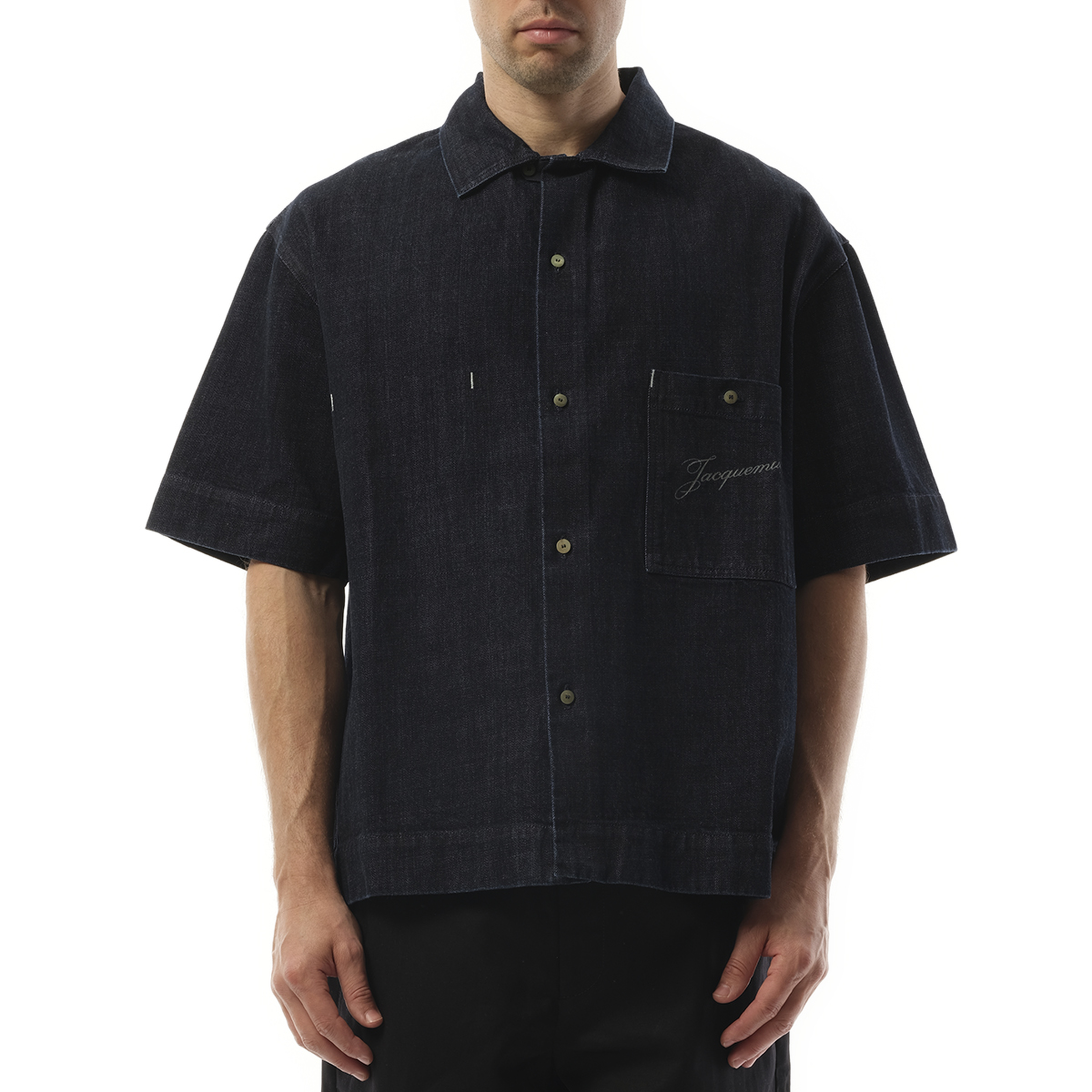 La Chemise Denim Aloe in Dark Navy