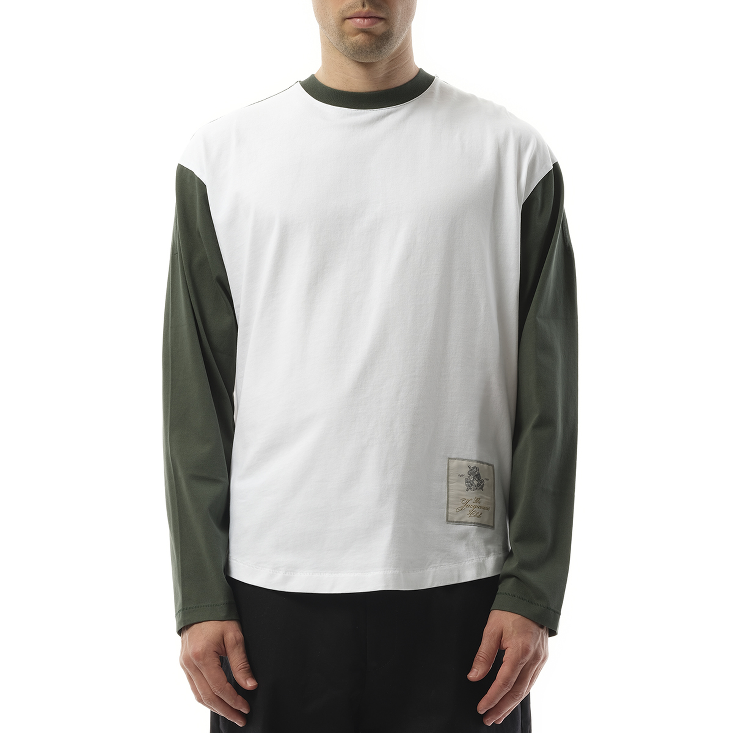 Le T-Shirt Baseball Long Sleeve in Green