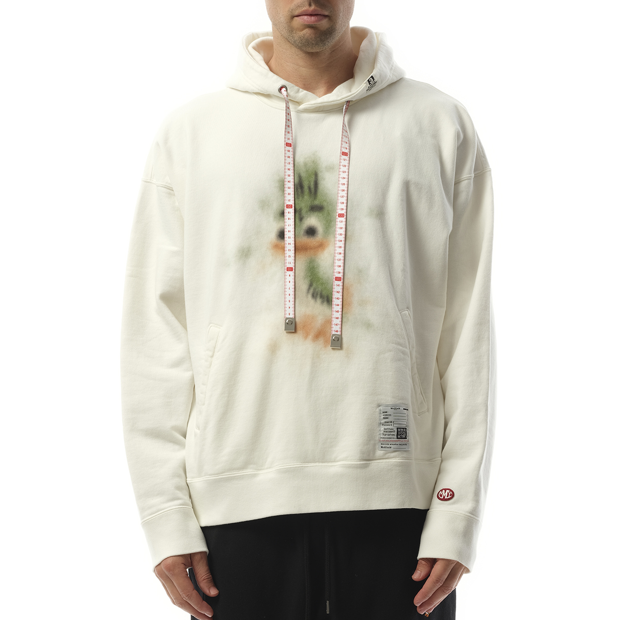 Leon Printed Hoodie in White