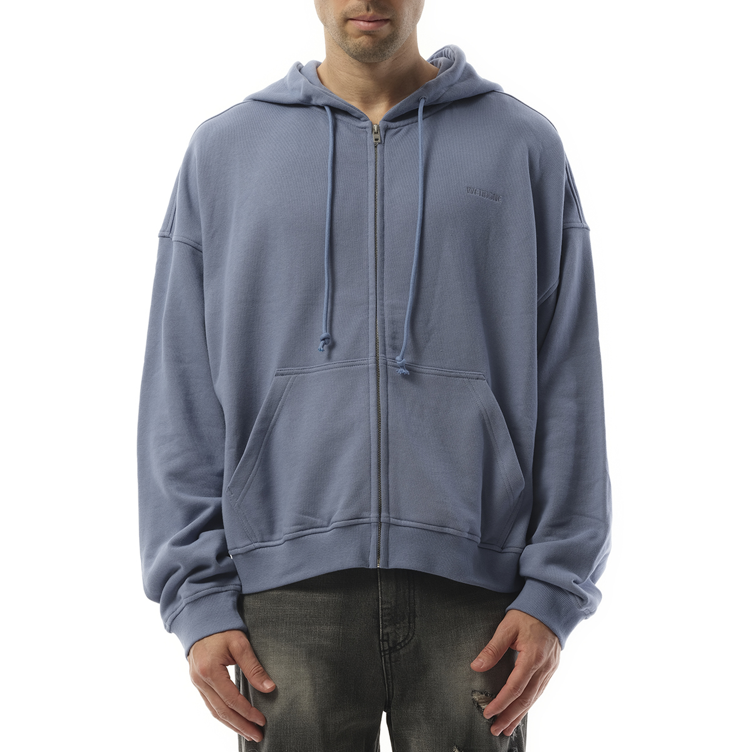 Twin All Around Hoodie Zip-Up in Sky
