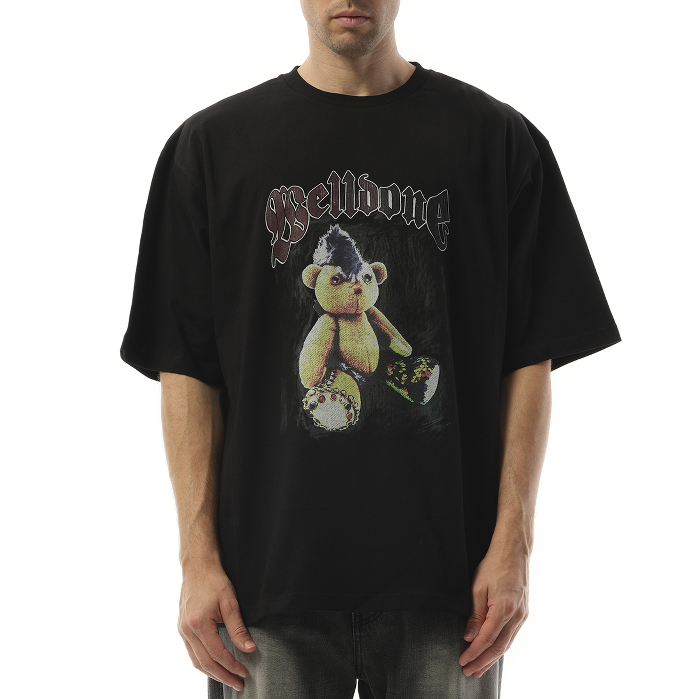 Punk Teddy T-Shirt in Black
