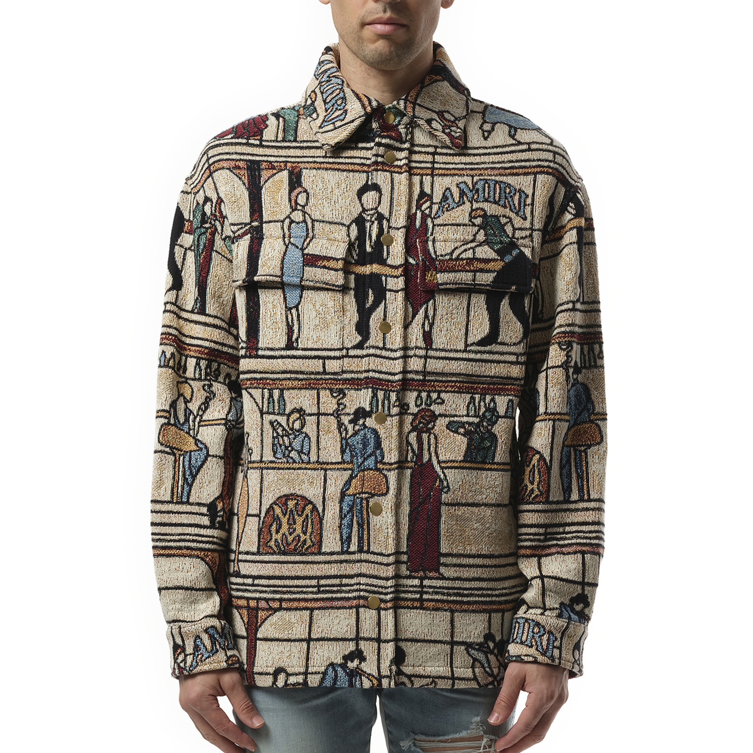 Tapestry Overshirt in Sand