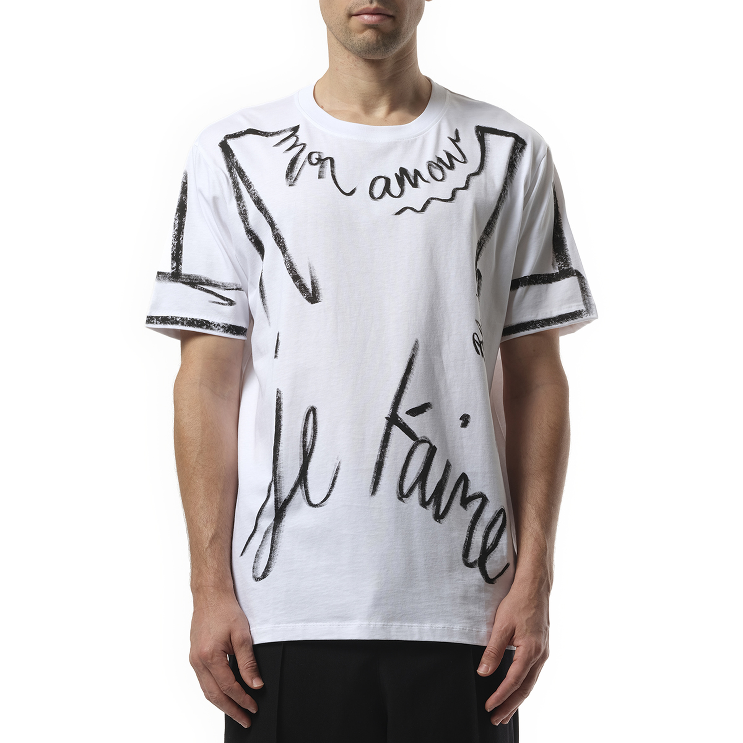 Je T'Aime T-Shirt in White/Black