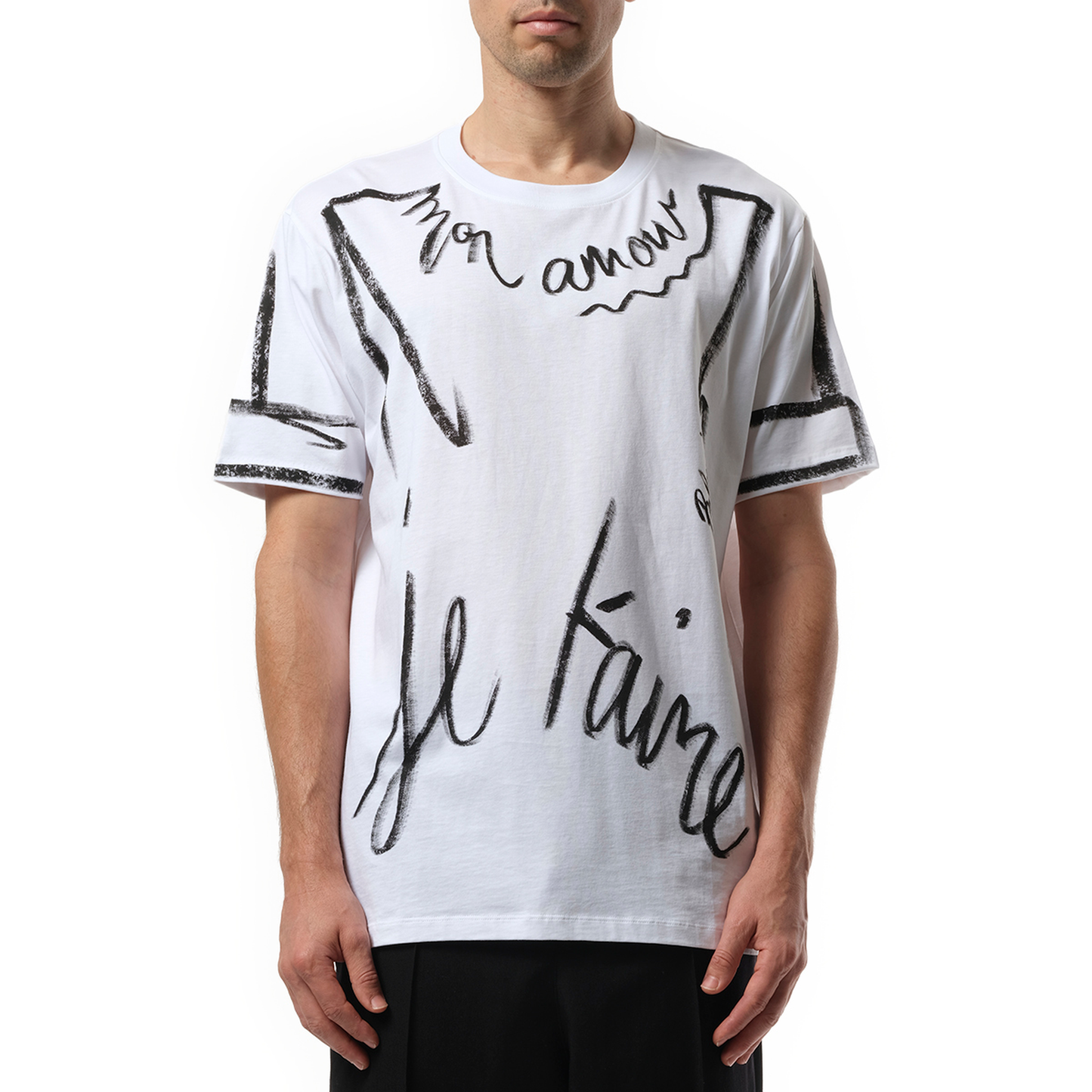 Je T'Aime T-Shirt in White/Black