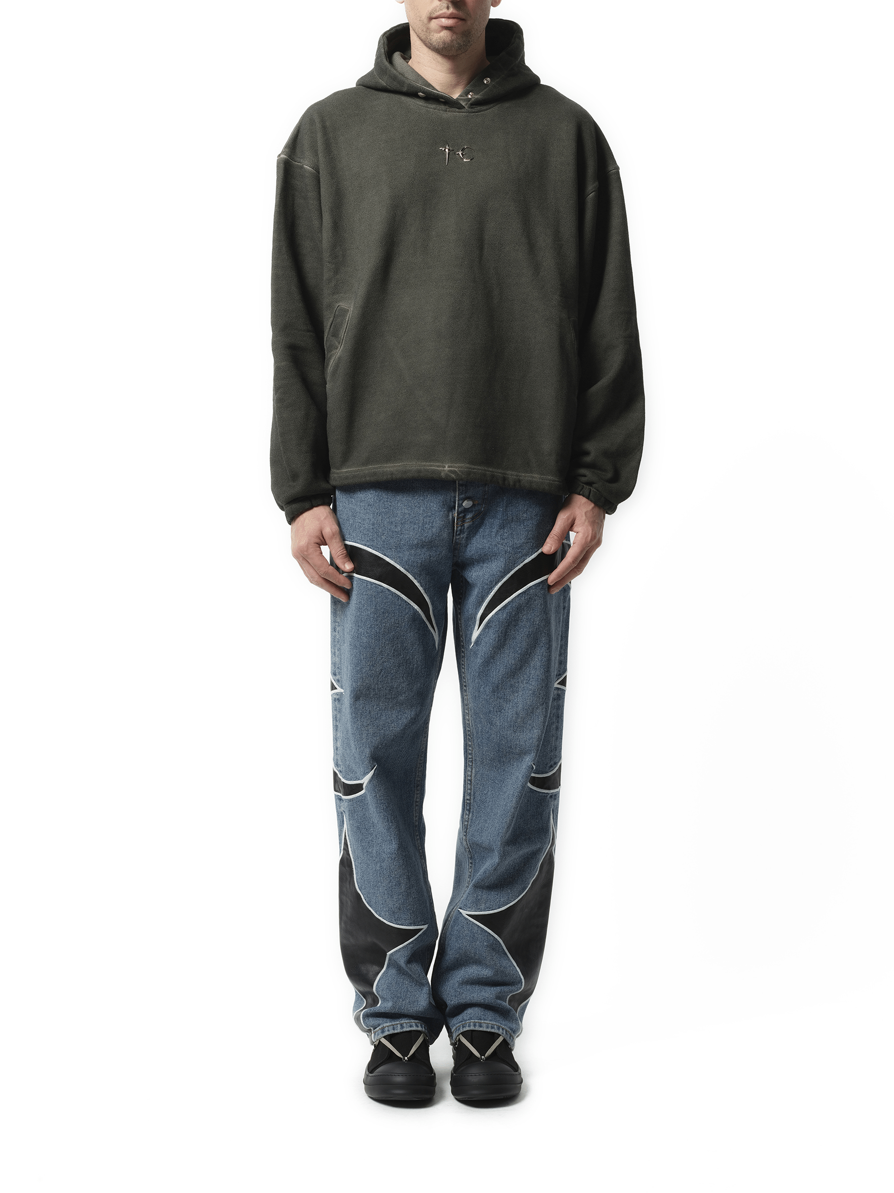 Thug Club Color Emblem Hoodie in Khaki
